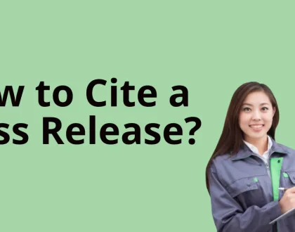 How to cite a press release